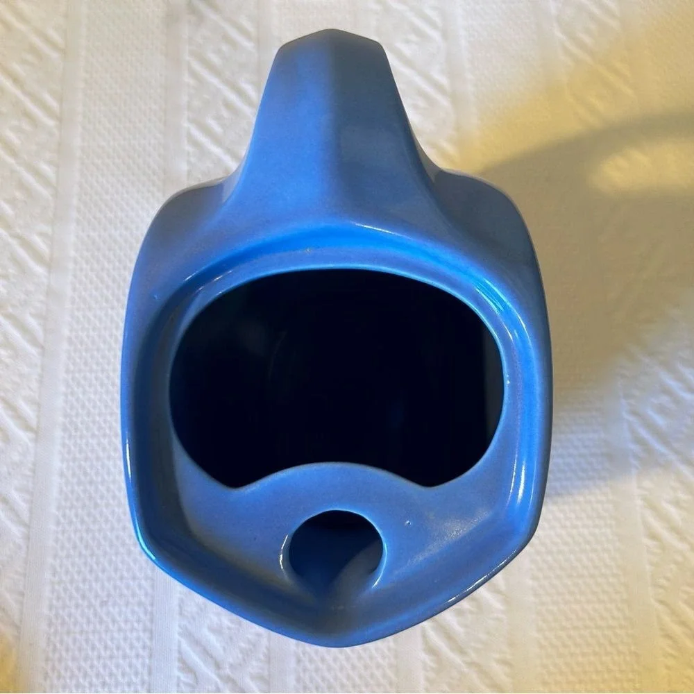 Vintage The Hall China Co‎ Made for Montgomery Ward Blue Pitcher